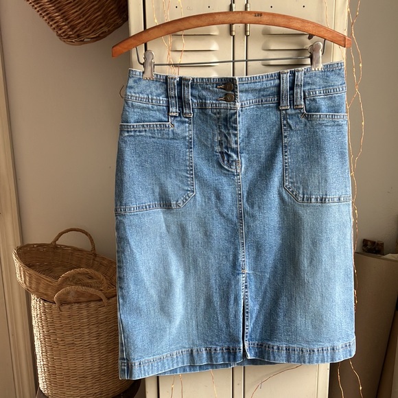 New York & Company Dresses & Skirts - Front Slit Denim Skirt